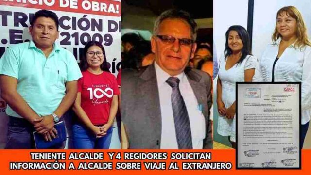 Teniente alcalde y 4 regidores solicitan información a alcalde de Huaral sobre su viaje al extranjero.