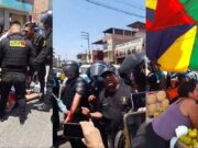Huaral: Violento enfrentamiento entre autoridades y vendedores durante erradicación de comercio ambulatorio. Huaral Autoridades y vendedores se enfrentan durante erradicación de comercio ambulatorio.