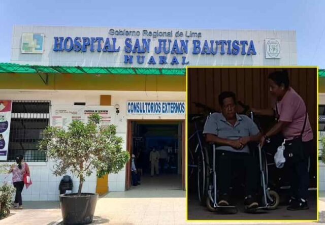 Paciente que no fue atendido a tiempo en hospital de Huaral sufrió un derrame cerebral,denuncia familiar.