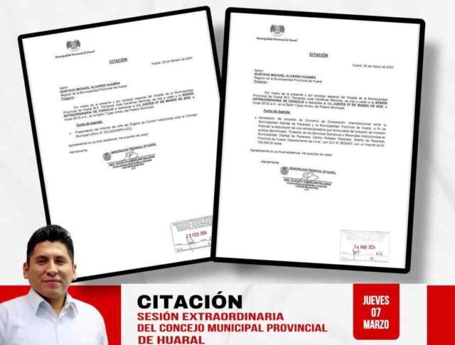 Regidor Michael Álvarez detalla la Agenda para la Sesión Extraordinaria del 7 de Marzo.