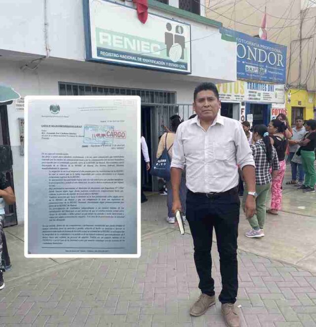 Ante posible cierre de oficina Reniec Huaral, regidor pide al alcalde otorgarles un local provisional