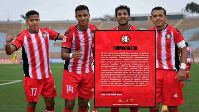 El Club Sport Unión Huaral rechaza suspensión de licencia por la FPF