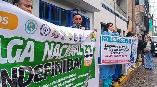 Trabajadores de EsSalud Chancay se suman a la huelga nacional indefinida