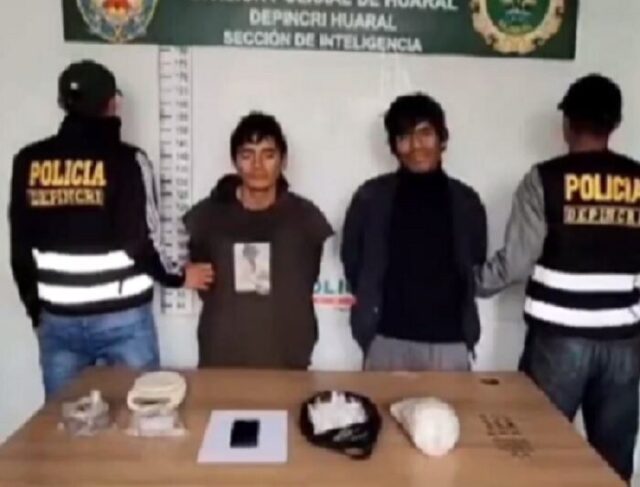 Capturan a presuntos micro comercializadores de droga en Huaral.