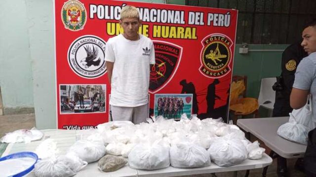 Intervienen presunto abastecedor de droga en Huaral