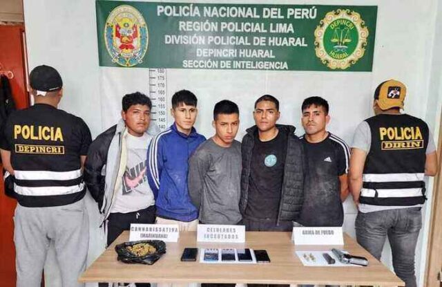 Policía de Huaral captura a presunta Banda Criminal Los Pisadores del Norte Chico