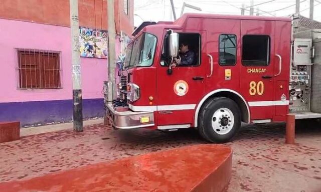 Verificaron que vehículo de bomberos puede atravesar por nuevo boulevard de Chancay