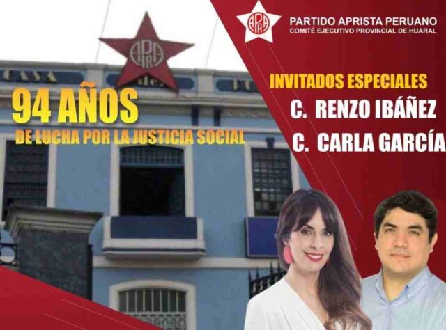 Partido Aprista Peruano celebra su 94º aniversario en Chancay con reunión partidaria