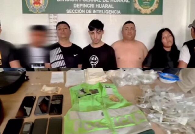 Policia nacional detienen 5 personas presuntamente dedicadas a la extorsión