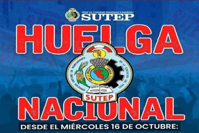 Sutep anuncia huelga indefinida desde el 16 de octubre.