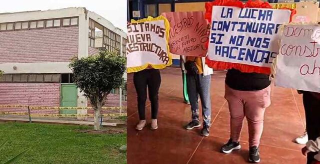 PP. de FF. del colegio Los Naturales exigen inmediata demolición y reconstrucción de su local