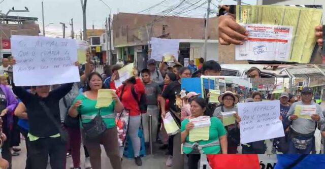 Ambulantes de Chancay exigen a la municipalidad la devolución de su dinero