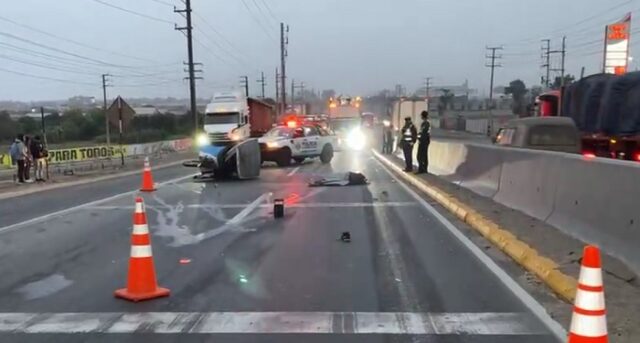 Mototaxista pierde la vida tras accidente en la Panamericana Norte