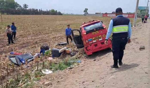 Un herido deja accidente de tránsito entre mototaxi y camión furgón en Huaral.