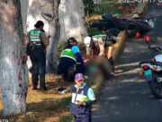 Dos policías heridos tras sufrir accidente de tránsito, en el Callao.
