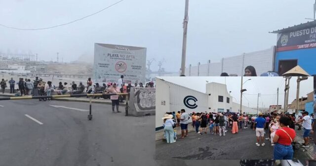 Pescadores y comerciantes del puerto de Chancay cierran acceso a la playa por contaminación.