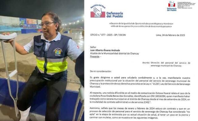 Defensoría del Pueblo solicita informe sobre situación del personal de serenazgo en Chancay