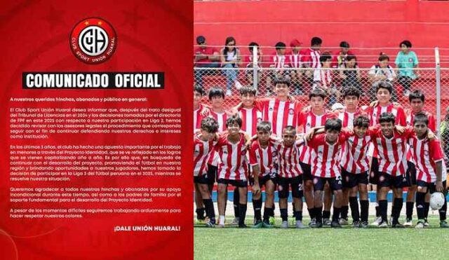 Sport Unión Huaral anuncia su participación en Liga 3 mientras resuelve su situación con la FPF