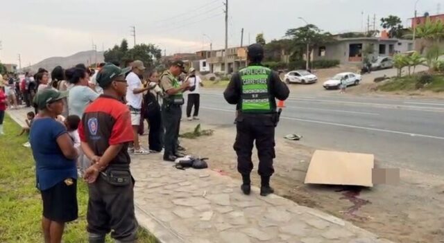 Mujer muere atropellada en carretera Panamericana Norte en Chancay.