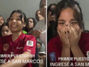 Venezolana se entera de que ingresó a la UNMSM en 1° puesto y estalla de emoción. Venezolana se entera de que ingresó a la UNMSM en 1° puesto y estalla de emoción.