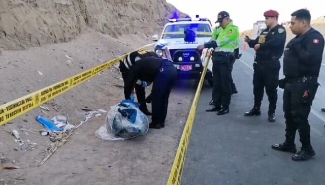 Hallan cuerpo descuartizado en bolsas plásticas en plena Panamericana Norte, en Huacho