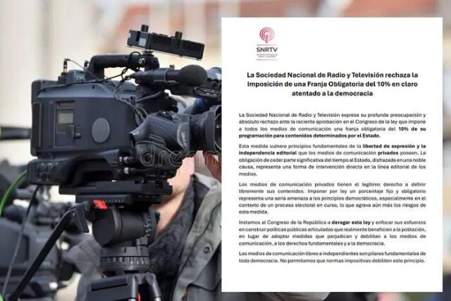 SNRTV rechaza ley que impone 10% de programación obligatoria