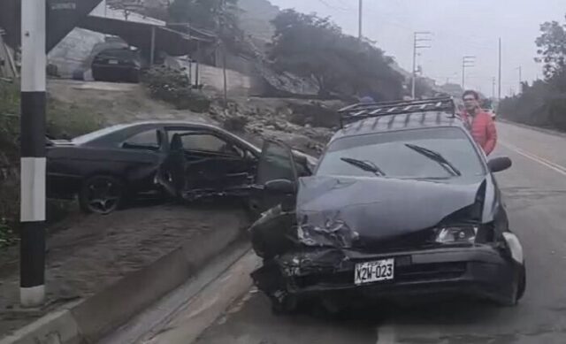 Accidente de tránsito en Huayán Chico deja un herido y daños materiales