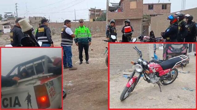 Huaral intenso operativo policial termina con un detenido tras persecución en la Avenida Cahuas.