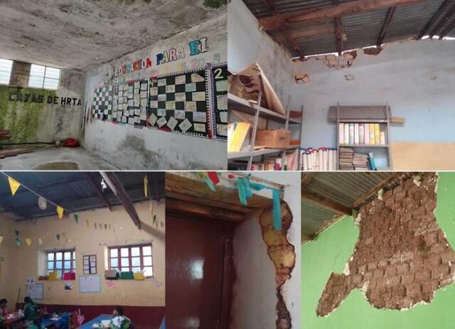 Declaran inhabitable institución educativa en Ihuari solicita atención urgente de autoridades.