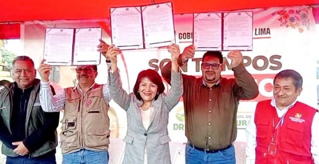 Huaral Gobierno Regional entrega cemento y firma convenio para formalización de terrenos agrícolas