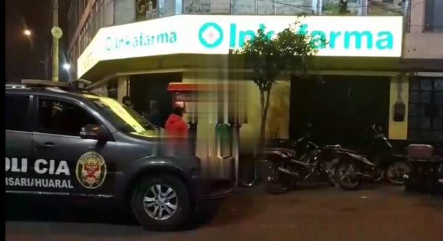 Chancay delincuentes armados asaltan botica y se llevan más de 3 mil soles