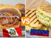 Pan con chicharrón de Perú contra la arepa de Venezuela en la final del Mundial de los Desayunos Pan con chicharrón de Perú contra la arepa de Venezuela en la final del Mundial de los Desayunos