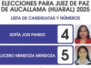 Solo dos candidatas competirán por el juzgado de paz en Aucallama Solo dos candidatas competirán por el juzgado de paz en Aucallama