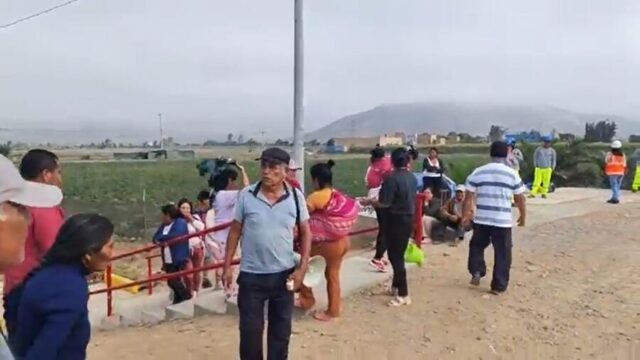 Aucallama pobladores de La Candelaria protestan por accidentes y logran instalación de señalización y un resalto