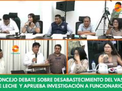 Sesión de concejo acuerda se investigue y sancione a responsables de desabastecimiento del Vaso de Leche. Concejo debate sobre desabastecimiento del vaso de leche y aprueba investigación a funcionarios