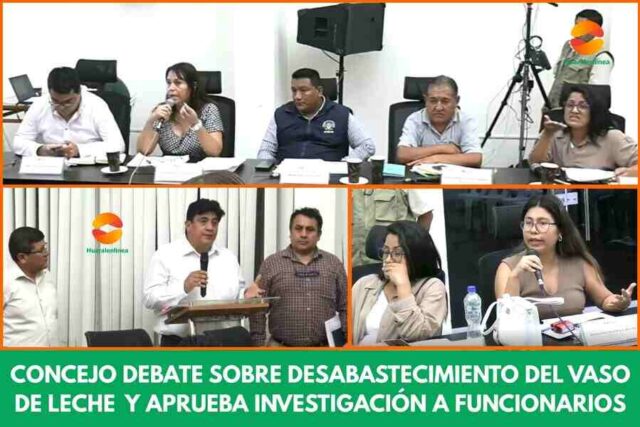 Concejo debate sobre desabastecimiento del vaso de leche y aprueba investigación a funcionarios