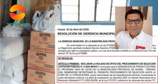 José Ramos cuestiona nulidad de licitación del vaso de leche y denuncia presuntas irregularidades