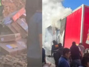 Camión con cédulas y actas electorales de la ONPE se incendió en Canta Camión con cédulas y actas electorales de la ONPE se incendió en Canta