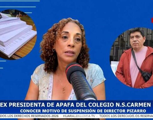 Ex presidenta de Apafa cuestiona gestión de Director suspendido del colegio N.S. Del Carmen Ex presidenta de Apafa cuestiona gestión de Director suspendido del colegio N.S. Del Carmen