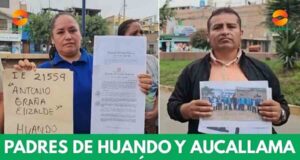 Padres de Aucallama y Huando exigen atención urgente para sus colegios Padres de Aucallama y Huando exigen atención urgente para sus colegios