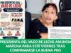 Presidenta del vaso de leche anuncia marcha para este viernes tras confirmarse la Buena Pro Presidenta del vaso de leche anuncia marcha para este viernes tras confirmarse la Buena Pro