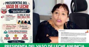 Presidenta del vaso de leche anuncia marcha para este viernes tras confirmarse la Buena Pro Presidenta del vaso de leche anuncia marcha para este viernes tras confirmarse la Buena Pro