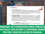 Tribunal de Contrataciones Públicas rechaza apelación y confirma buena pro del Vaso de Leche en Huaral Tribunal de Contrataciones Públicas rechaza apelación y confirma buena pro del Vaso de Leche en Huaral