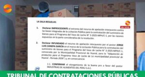 Tribunal de Contrataciones Públicas rechaza apelación y confirma buena pro del Vaso de Leche en Huaral Tribunal de Contrataciones Públicas rechaza apelación y confirma buena pro del Vaso de Leche en Huaral
